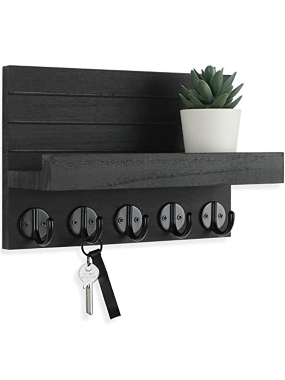 Key Holder for Wall, Decorative Key and Mail Holder with Shelf